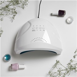 Лампа для маникюра Luazon LUF-17, UV/LED, 30 диодов, 48 Вт, таймер, USB, белая