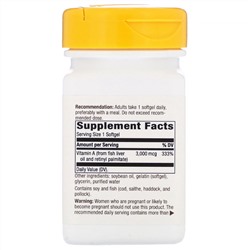 Nature's Way, витамин A, 3000 мкг, 100 мягких таблеток