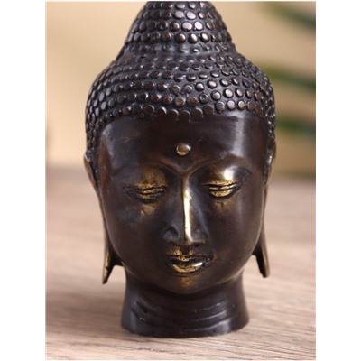Сувенир «Голова Будды», 6×7×11 см, бронза