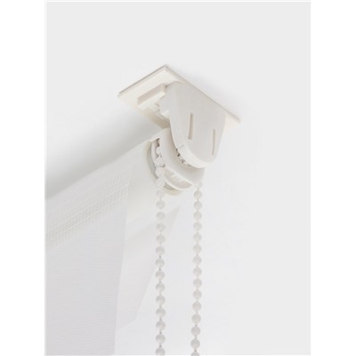 Штора рулонная 60×160 см «День и Ночь», по полотну 56×160 см, белая