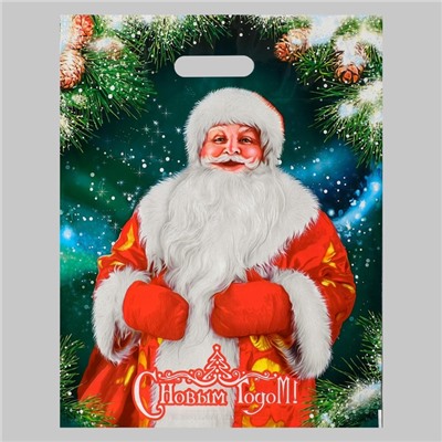 Пакет подарочный новогодний «Любимый дед», полиэтиленовый с вырубной ручкой, 38×47 см