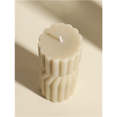 Свеча декоративная «Афина», сливочная, 6×6×18 см