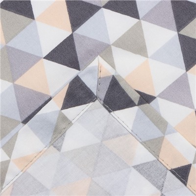 Шторы для кухни «Этель. Треугольники», 149×180 см - 2 шт., подхваты - 2 шт.