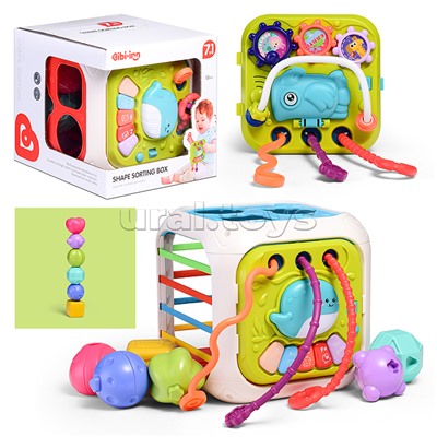 Куб развивающий "Морской мир" в коробке