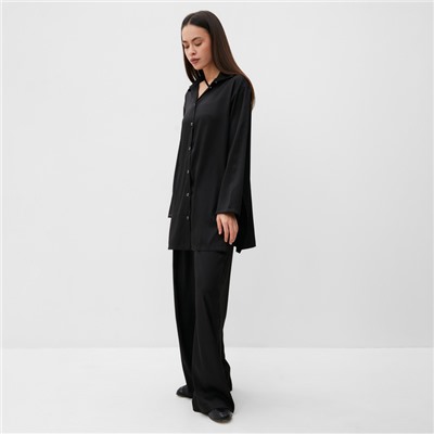 Костюм женский (рубашка, брюки) MIST Summer time, размер 44-46, чёрный