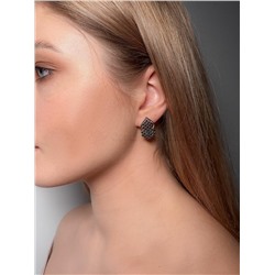 Серьги из серебра с нат.шпинелью родированные 925 пробы С-3833рсч416