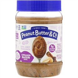 Peanut Butter & Co., Арахисовое масло, смешанное с корицей и изюмом, 454 г (16 унций)