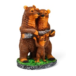 Садовая фигура из полистоуна «Мишки-семейка», 45×25×32 см