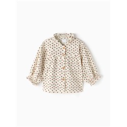 Рубашка для девочки Крошка Я, рост 86-92 см, бежевая
