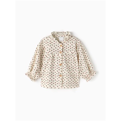 Рубашка для девочки Крошка Я, рост 86-92 см, бежевая