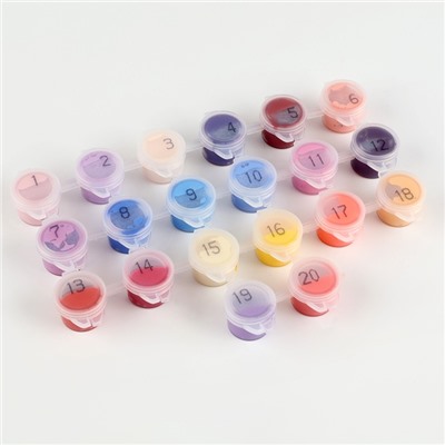 Картина по номерам на холсте с подрамником «Игра дельфинов» 20×30 см