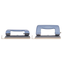 Дырокол на  12 л. металл "Рекорд" ассорти ,с линейкой 092222 Хатбер