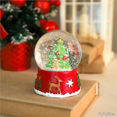 Новогоднее украшение шар 6,5 см / 7103 /уп 8/48/микс 4 вида БЕЗ ВЫБОРА ФОРМЫ