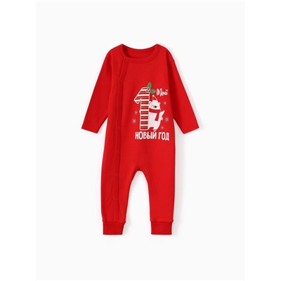 Комбинезон Крошка Я «Первый НГ», рост 86-92 см, красный