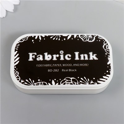 Штемпельная подушка для текстиля, дерева, бумаги «Черный», 5.3×9.5 см