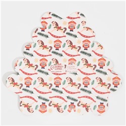 Коробка для кондитерских изделий новогодняя с пластиковой крышкой «Щелкунчик», 18×18×4 см