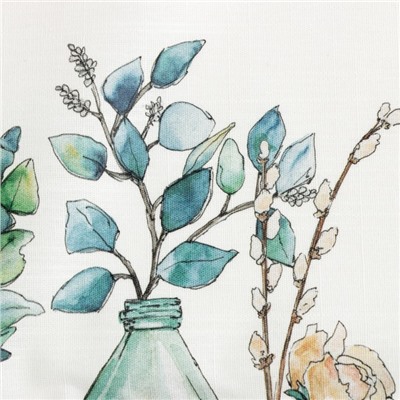 Скатерть «Этель» Flower mood, 146×110 см, 100% хлопок, репс 210 г/м²