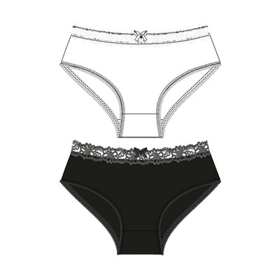 Трусы трикотажные для девочек, 2 шт в комплекте