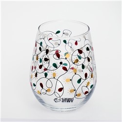Стакан стеклянный на Новый год «Новогодняя гирлянда», 620 мл