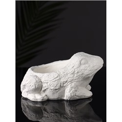 Фигурное кашпо для цветов «Лягушка», гипс, 14×12×9 см