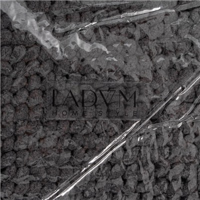 Коврик для дома LaDо́m, букли, плотность 1100 г, 50×80 см, графитовый