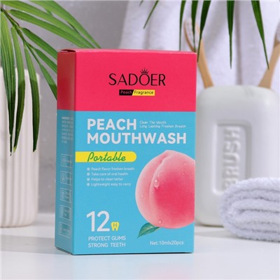Ополаскиватель для рта в стиках со вкусом персика, 20 шт. по 10 мл