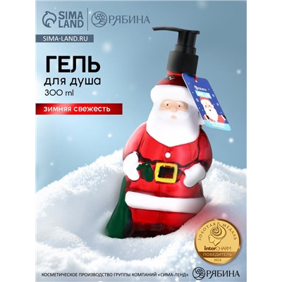 Гель для душа новогодний, 300 мл, аромат зимняя свежесть, Ural Lab