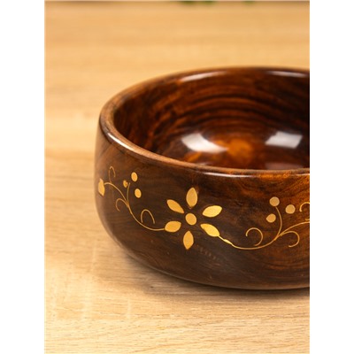 Чаша «Стебель», 12×12×5 см, дерево шишам