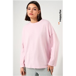 Женский лонгслив оверсайз Happyfox