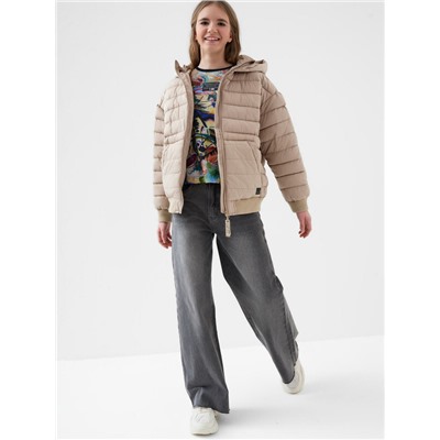 Куртка текстильная с полиуретановым покрытием для девочек