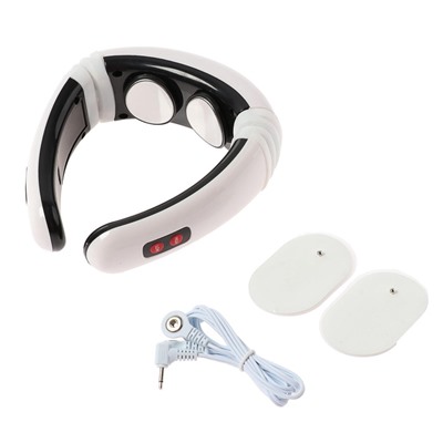 УЦЕНКА Массажёр для шеи Luazon LEM-16, от батареек 2хААА (не в комплекте), белый