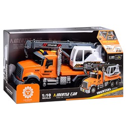 Машина "Автокрановщик" с распылением воды, на батарейках, в коробке