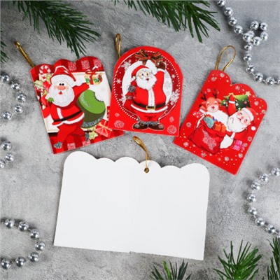 Открытка новогодняя набор 128 штук Новый год / DE-136 /уп 60/