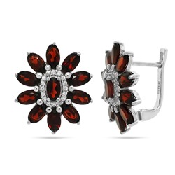 Серьги из серебра гранат, Диковина2