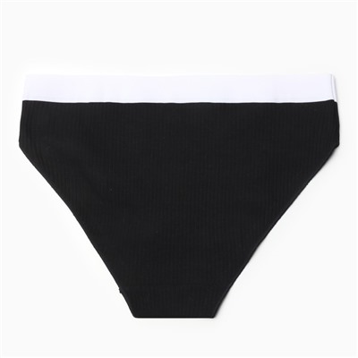 Трусы женские слипы MINAKU в рубчик, размер 40-42, чёрные