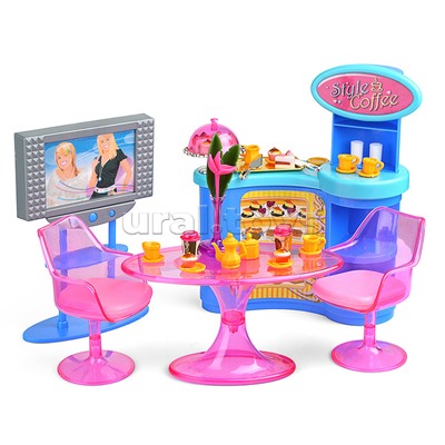 Набор мебели для кукол "Кофейня" в коробке