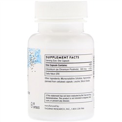Thorne Research, Пиколинат хрома, 60 капсул