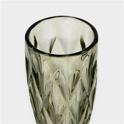 Бокалы для шампанского Magistro «Круиз», 160 мл, 7×20 см, стекло, набор 6 шт., зелёные