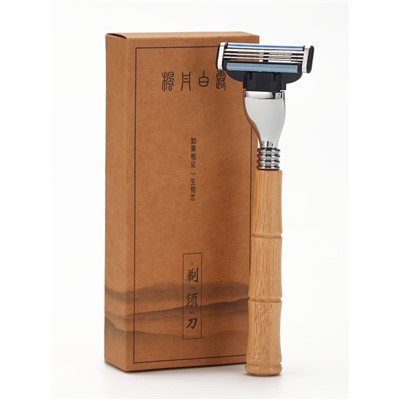 Бамбуковая бритва совместима с Gillette Mach=3