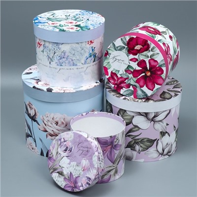 Набор коробок 5 в 1, упаковка подарочная, «Цветочный сад», 13×14 ‒ 19.5×22 см