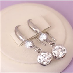 Серьги родий  H01-15048