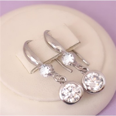 Серьги родий  H01-15048
