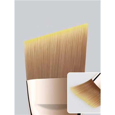 Kristaller Кисть макияжная для нанесения тона плоская скошенная, нейлон, черный, 17 см 27909