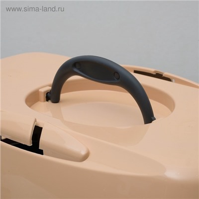 Переноска для животных до 9 кг «Пижон», 43×29×27.5 см, металлическая дверь, пластик, бежевая, серая