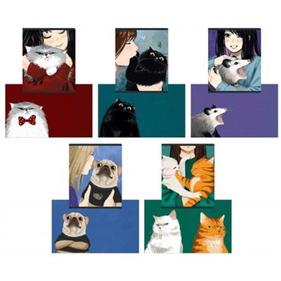 Тетрадь  48л клетка "Обнимашки" ТК489297 Listoff