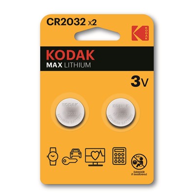 Элемент литиевый Kodak CR2032 (2-BL) (30/240)