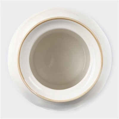 Сахарница с крышкой Доляна «Космос», 400 мл, фарфор, синяя