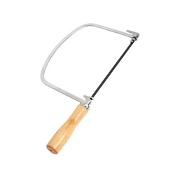 Лобзик ручной ТУНДРА, деревянная рукоятка, в комплекте пилки, 130 мм