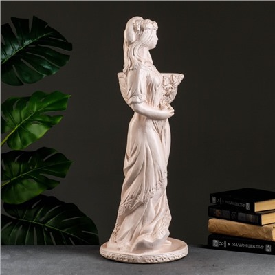 Фигура из гипса «Девушка у колонны с кашпо», 25×30×64 см