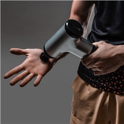 УЦЕНКА Массажёр для тела LuazON LEM-42, перкуссионный, 4 насадки, 6 скоростей, от АКБ